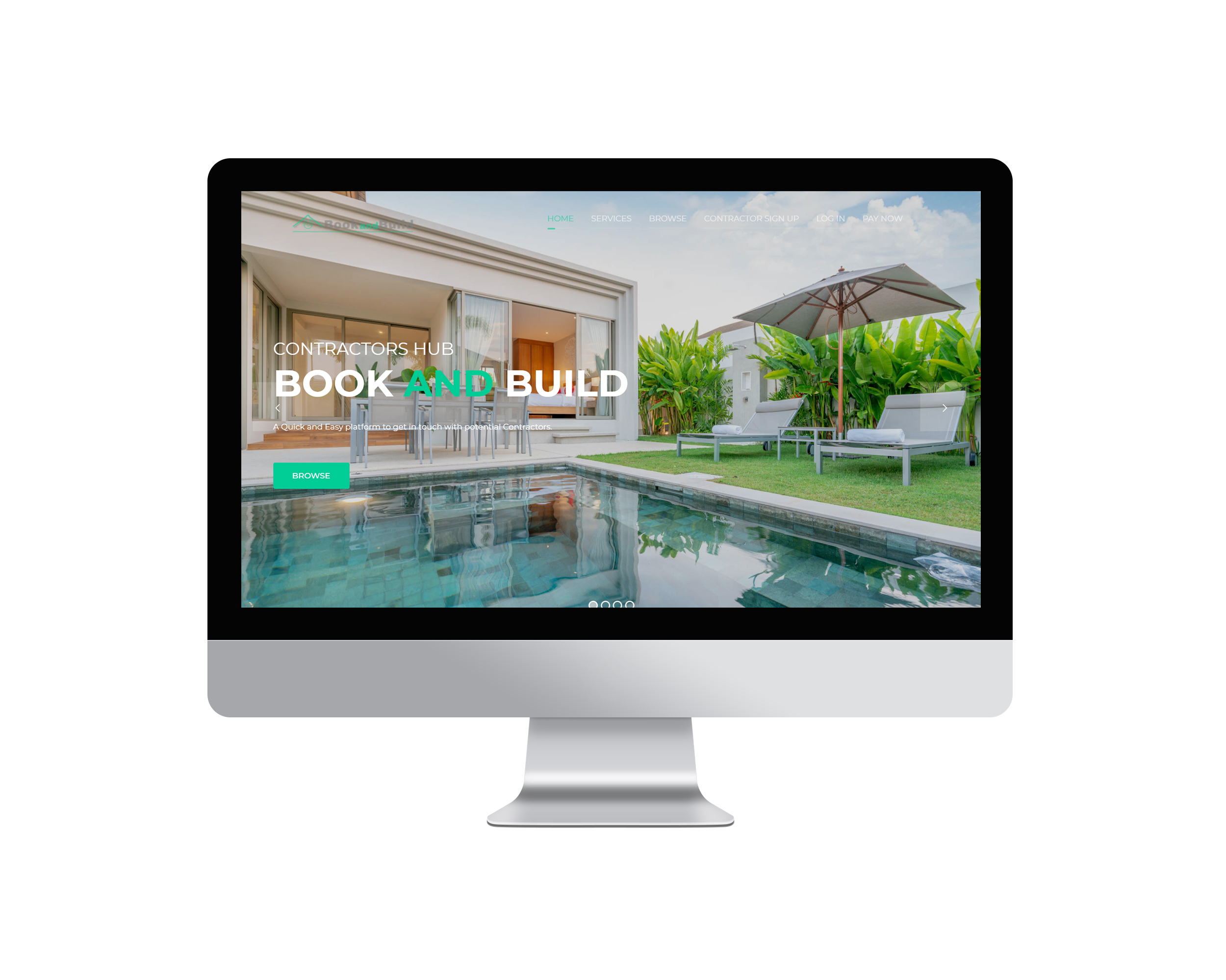 Book and Build project mockup