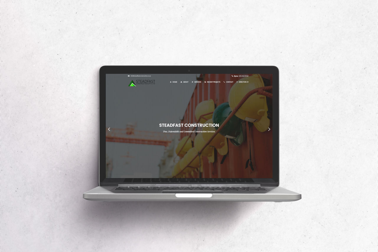 Steadfast Construction project mockup
